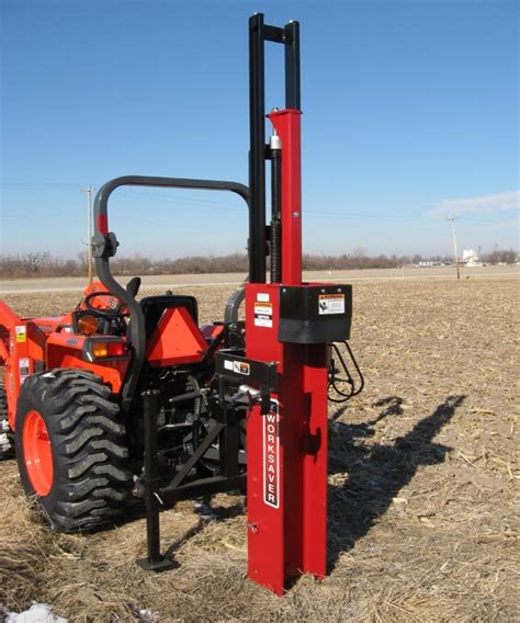 worksaver post driver skid steer|worksaver hydraulic post driver.